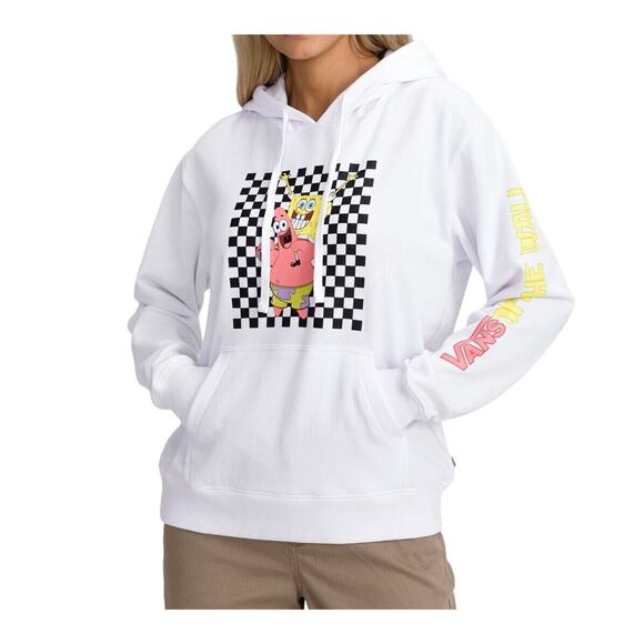 Vans X Spongebob Best Buddies Hoodie Sweater Women XL White New - Picture 3 of 8